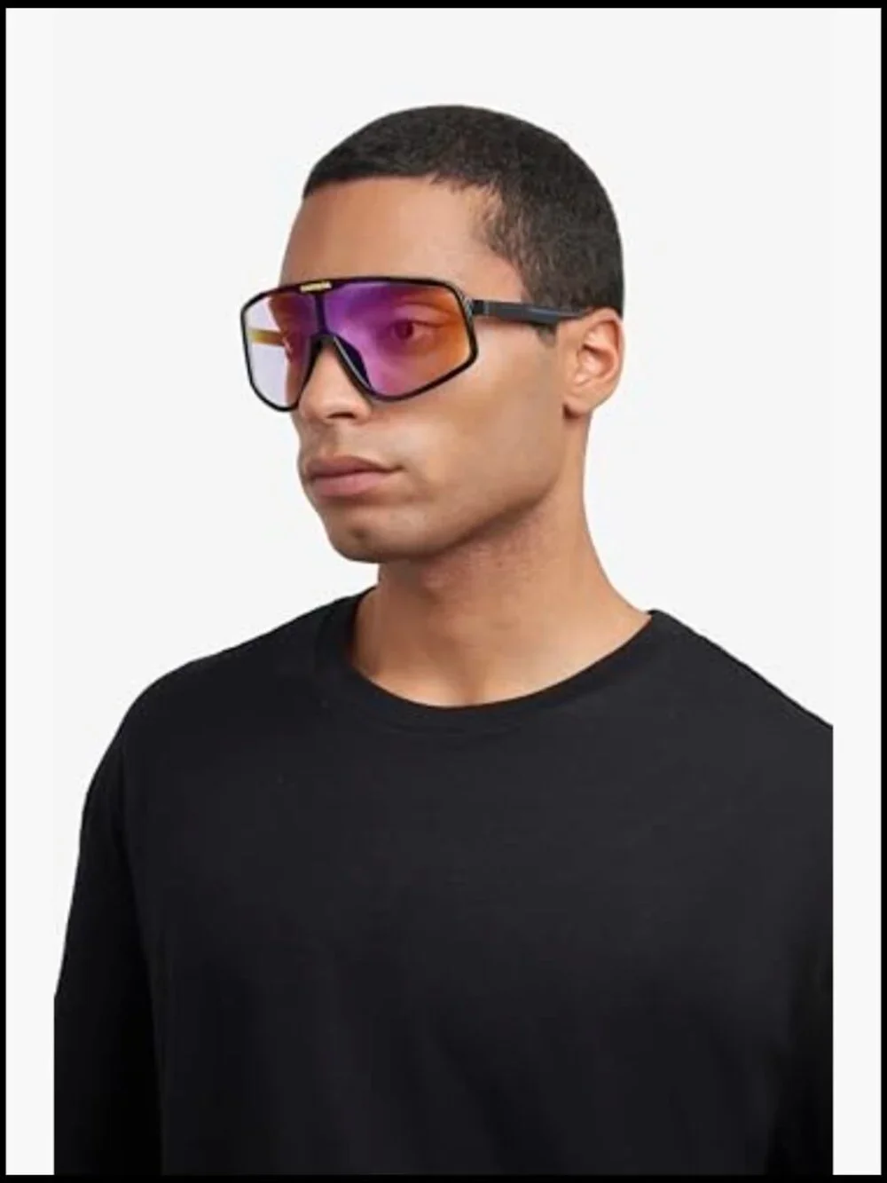 Limited Edition Festival Oversized Shield Sunglasses w/ Case